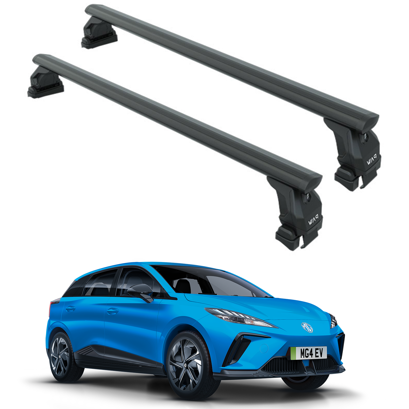 For MG MG4 Roof Rack System, Aluminum Cross Bar, Normal Roof, Black For MG MG4 Roof Rack System, Aluminum Cross Bar, Normal Roof, Black